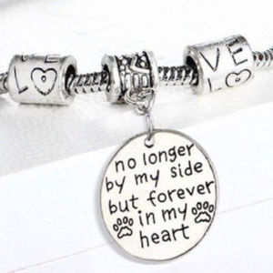 Pet Memory Bracelet Forever in my Heart Dog Loss